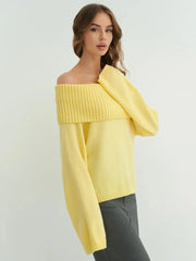 Off Shoulder Knit Sweater