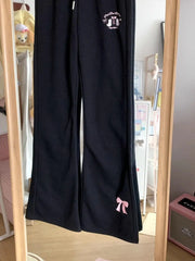 Flare High Waist Butterfly Embroidery Track Pants