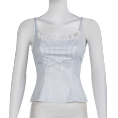 Blue Striped Camisole Top