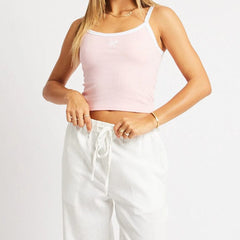Ribbed Bow Camisole Top