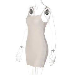 Spaghetti Strap Square Neck Bandage Mini Dress