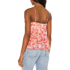 Floral Print Ruffled Cami Top