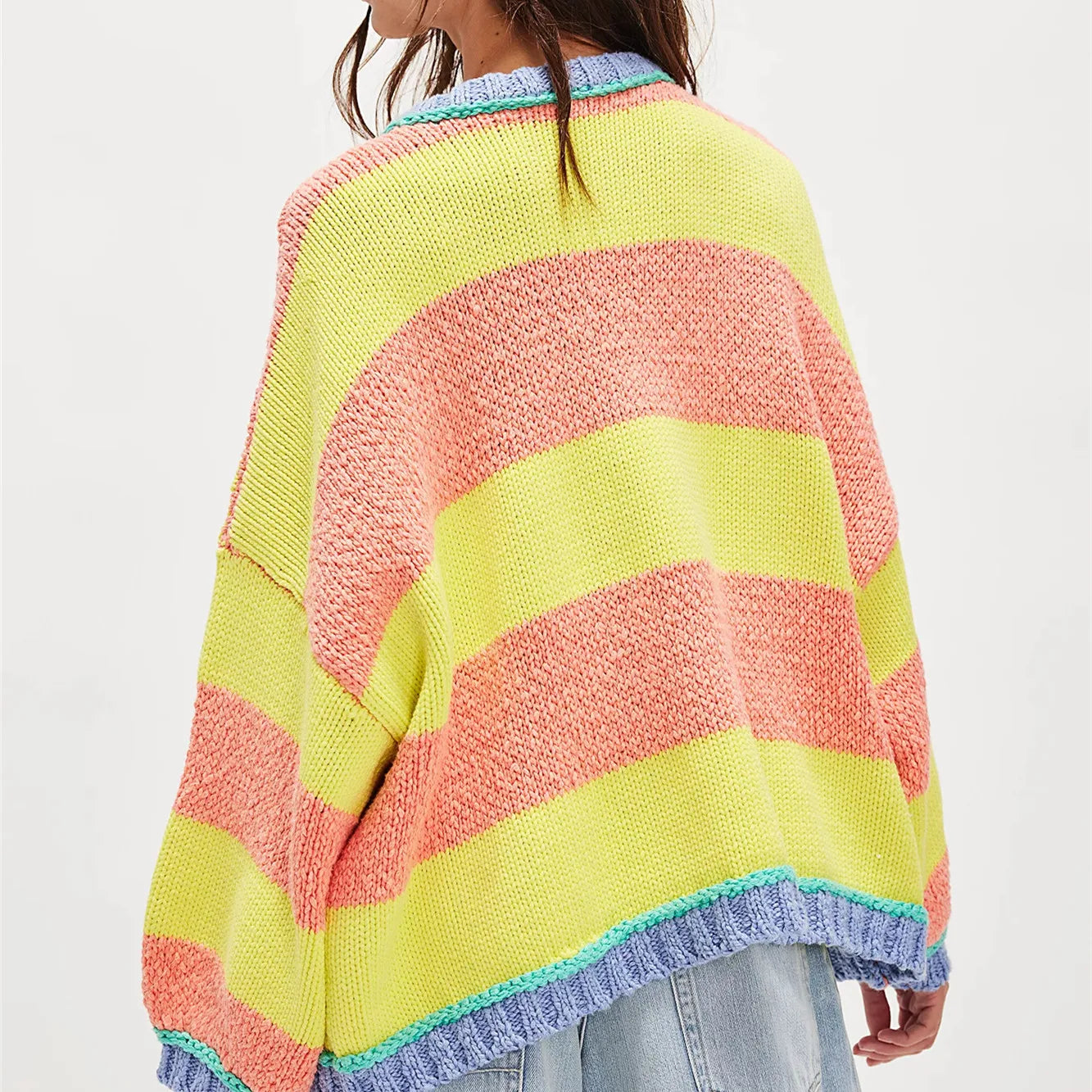 Multicolored striped sweater