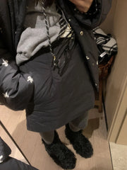 Bowknot Embroidered Reversible Coat