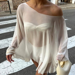 Sheer Chiffon Shawl Wrap Cover-up