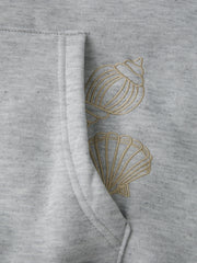 Seashell Embroidery Pullover Hoodies