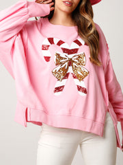 Sequin Candy Cane Sweatshirt