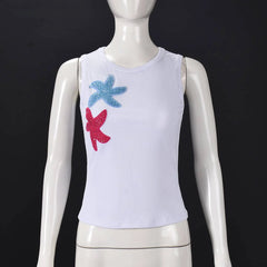 Starfish Sequin Ribbed Tank Top