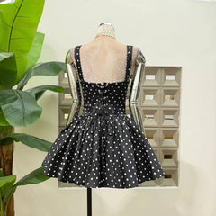 Polka Dot Corset Mini Dress