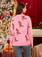 Candy Cane Button Down Christmas Cardigan