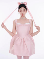 Satin Bodice Mini Dress