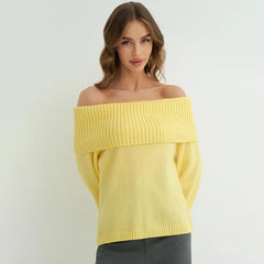 Off Shoulder Knit Sweater