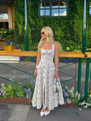 Halter A-line Midi Buttoned Dress