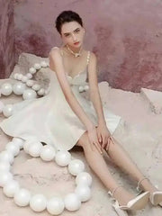 Diamond Pearl Slip A-line Mini Dress