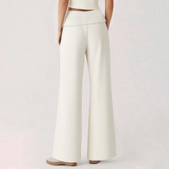 Rhinestone Waist Wide Leg Pants