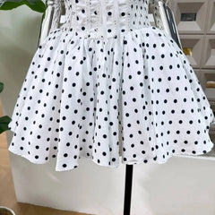 Polka Dot Corset Mini Dress