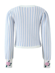 Striped Pattern Printed Cardigan