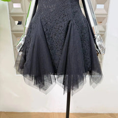 Off-shoulder Corset Mesh Pleated Patchwork Mini Dress