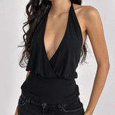 Deep Neck Halter Top