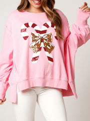 Sequin Candy Cane Sweatshirt