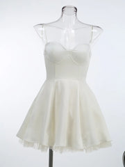 Satin Strap Tulle Dress
