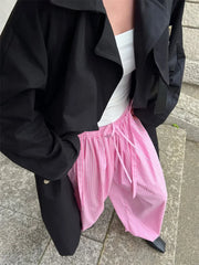 Striped Drawstring Puff Pants