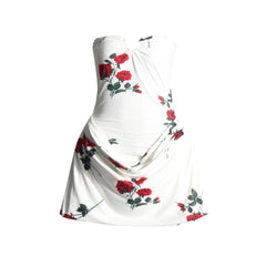 Strapless Dropped Mini Dress