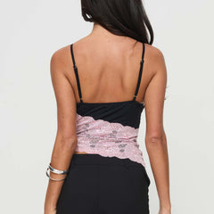 Lace Patchwork Cami Top