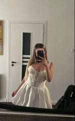 Lace-Up Corset Mini Dress