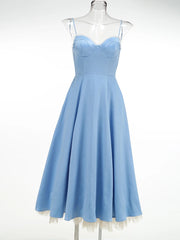 Satin Strap Tulle Dress