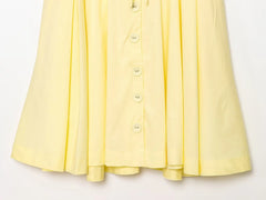 Back Lace Up Thick Strap Buttoned Mini Dress