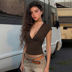 Lace-up V-Neck Tank Top