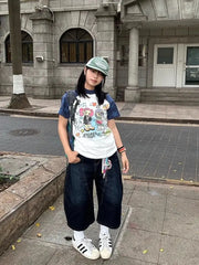 Eclectic Calf Length Capri Denim Trouser