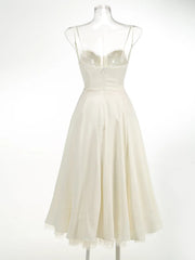 Satin Strap Tulle Dress