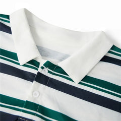 Striped Collared Rugby Sweatshirt