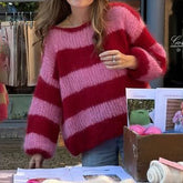 Striped Fuzzy Sweater