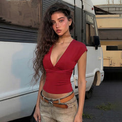 Lace-up V-Neck Tank Top