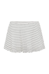 Mesh Sheer Polka Dots Mini Skirt
