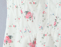 Floral Print Corset Midi Dress