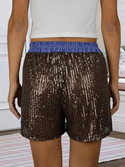 Sequined Patchwork Pyjama Shorts
