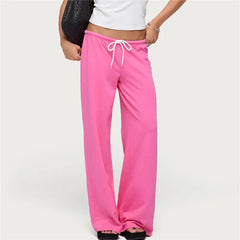 Solid Low Waist Drawstring Sweatpants