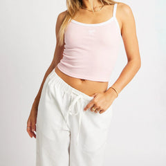 Ribbed Bow Camisole Top