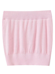 Ribbed Tube Top And High Waist Pants Set