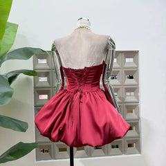Bow Sleeveless Ball Gown Mini Dress