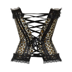 Satin Bow Lace Strapless Corset Top