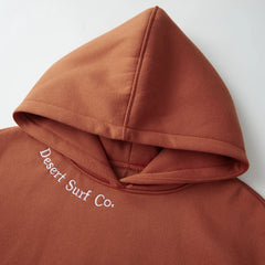 Brown Dessert Embroidered Hoodie