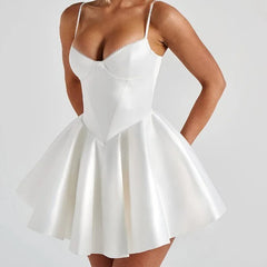 Satin Spaghetti Strap Mini Dress