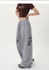 Love Print Gray Sweatpants
