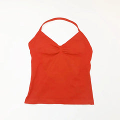 Halter Seamless Tank With Removable Pads