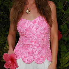 Floral Texture Tube Top